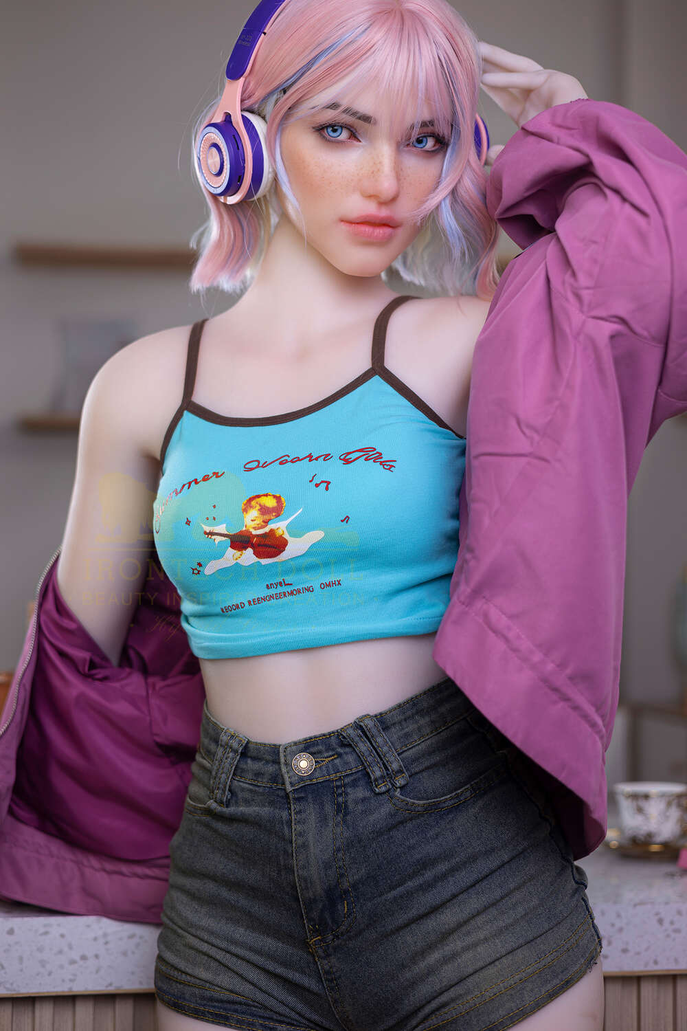 162cm/5ft4 A-cup Silicone Head Sex Doll – Heidi