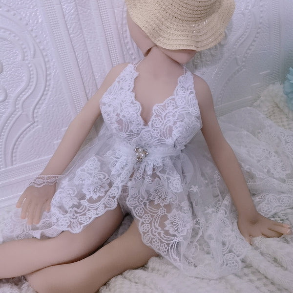 White Lace Lingerie Dress for Mini Dolls