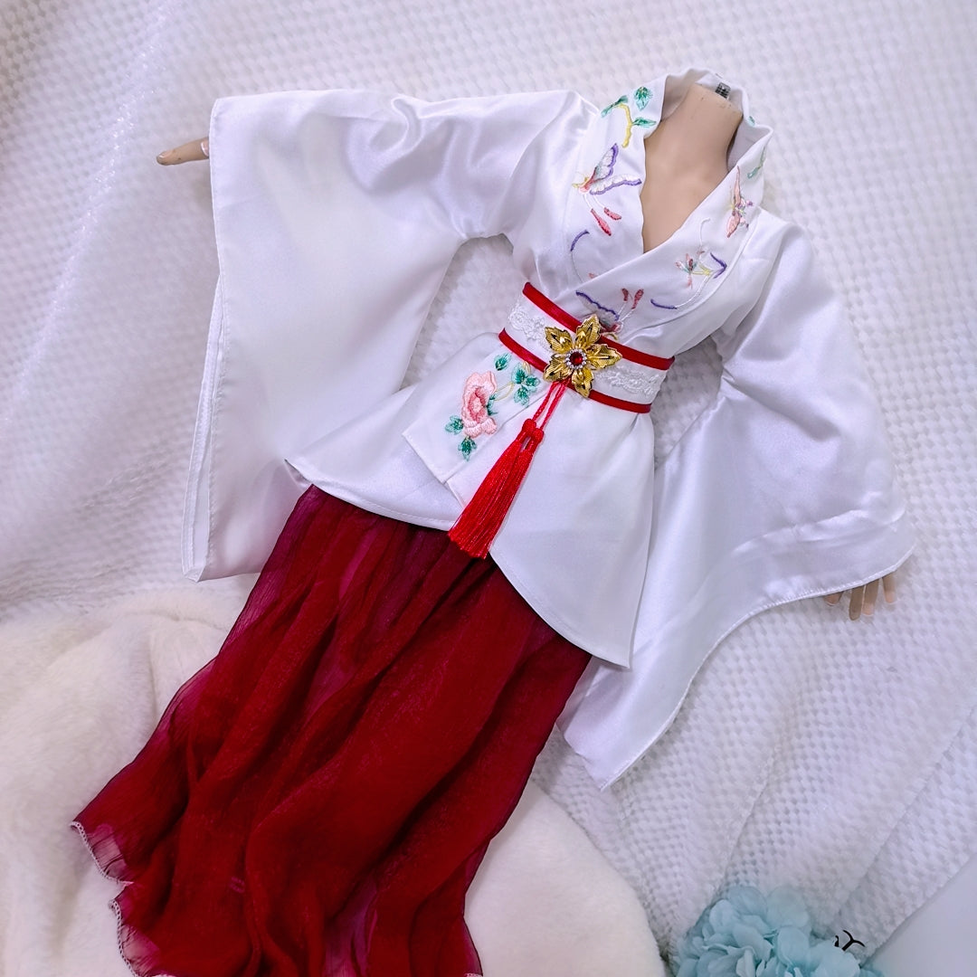 Embroidered Hanfu Dress for Mini Dolls