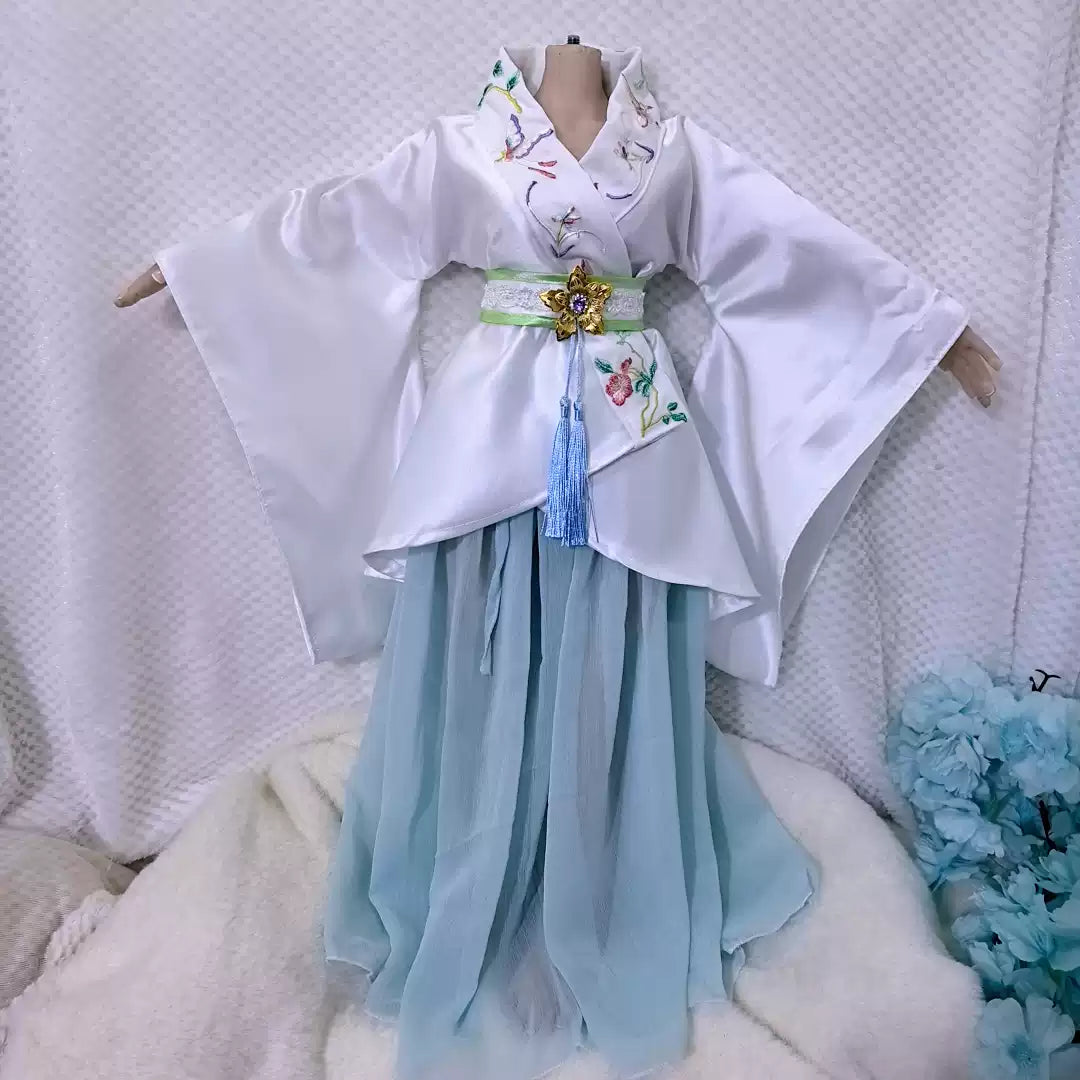 Embroidered Hanfu Dress for Mini Dolls