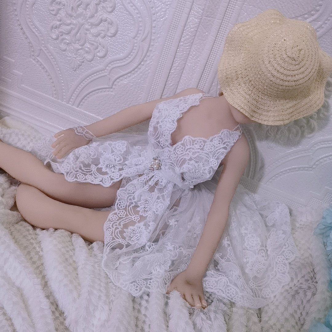 White Lace Lingerie Dress for Mini Dolls