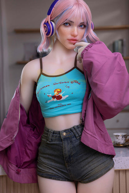 162cm/5ft4 A-cup Silicone Head Sex Doll – Heidi