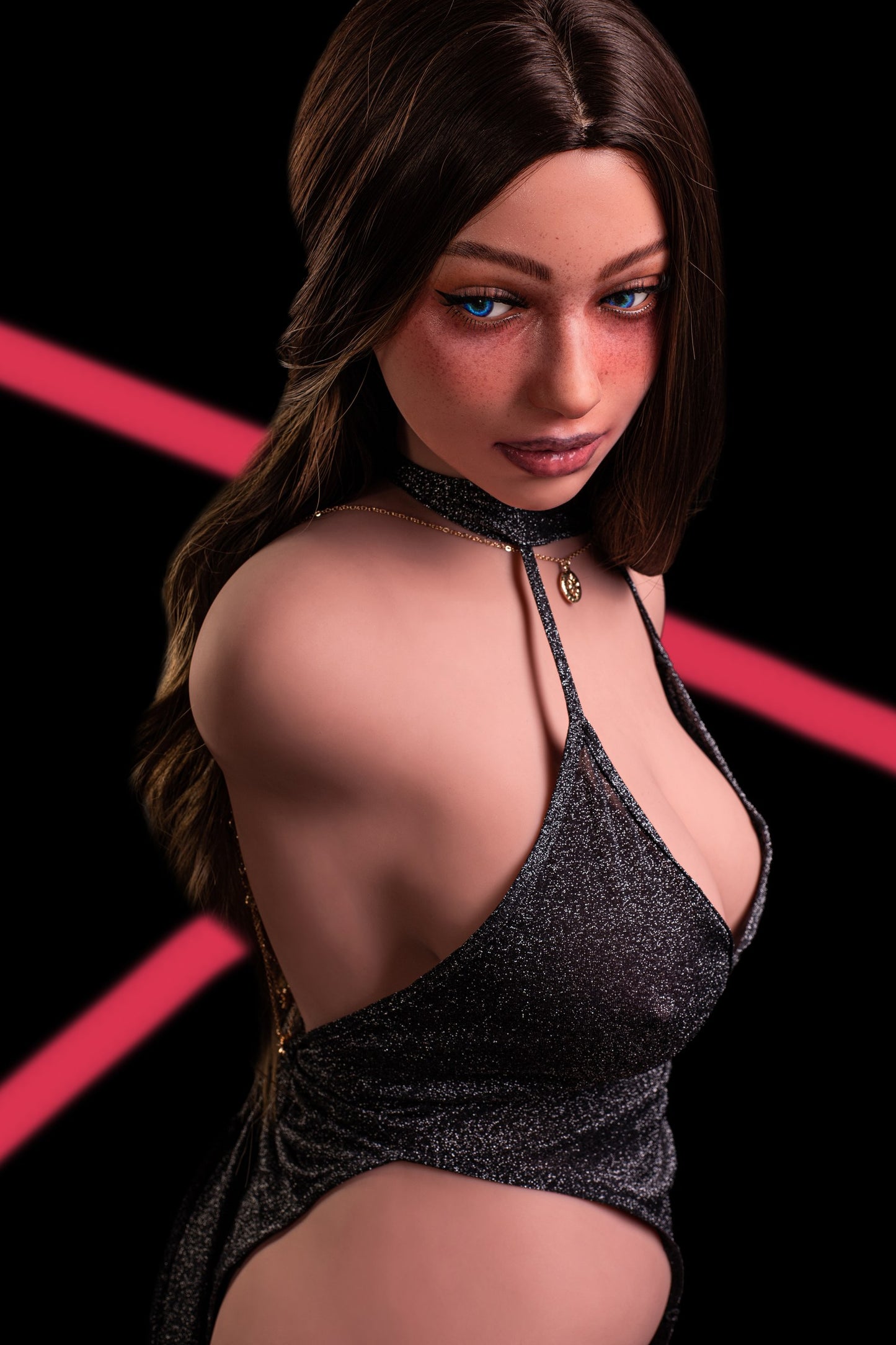 ClimaxDoll Pro TPE 874 Torso + Harriet Silicone Head Black image 6