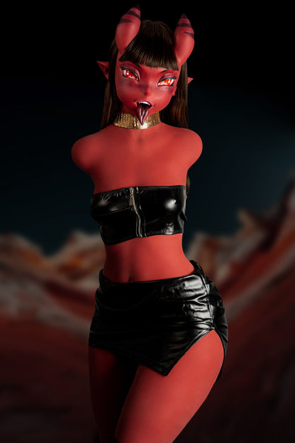 ClimaxDoll Pro TPE 877 Torso + Meru Silicone Head Red image 4