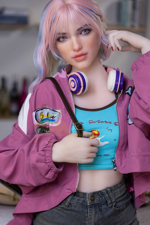 162cm/5ft4 A-cup Silicone Head Sex Doll – Heidi